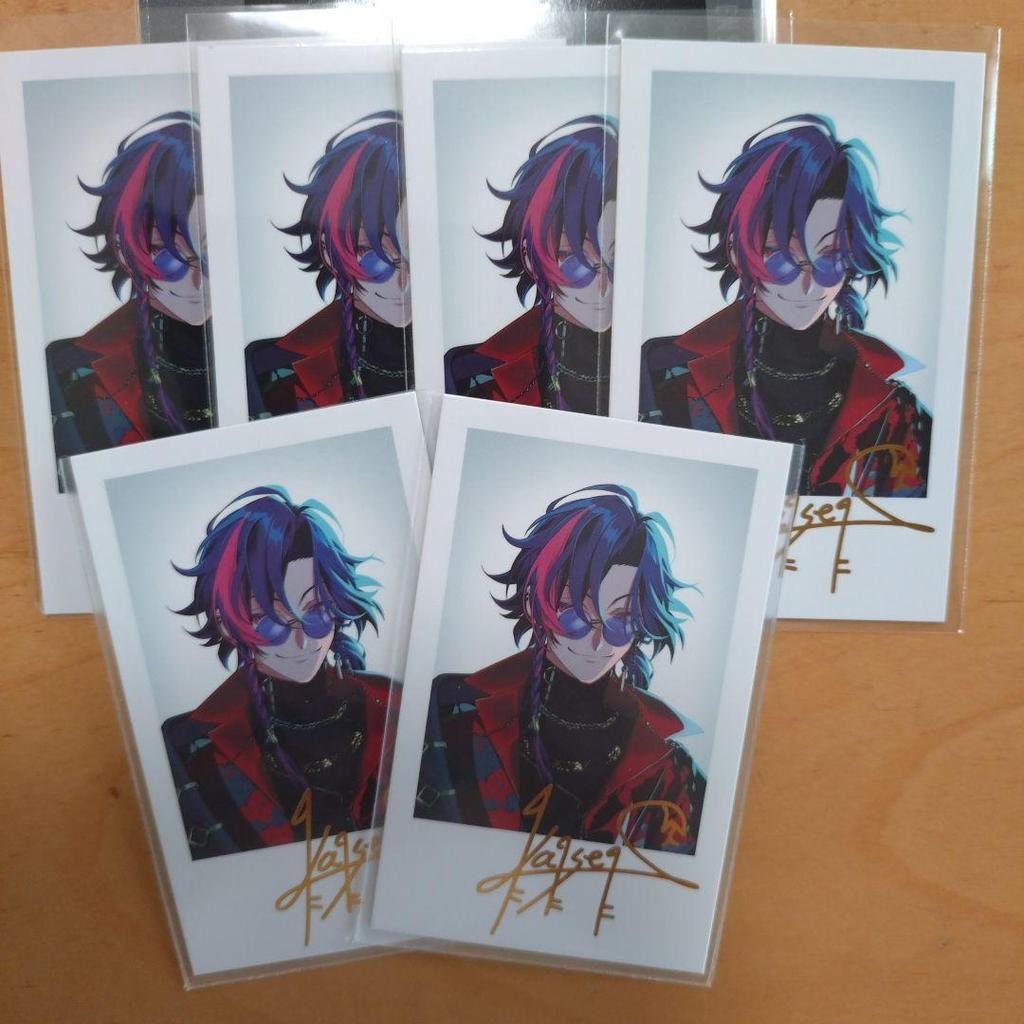 [USED] Nijisanji 3skm Kaisei Instax Debut Foil Stamp 6 Sheets