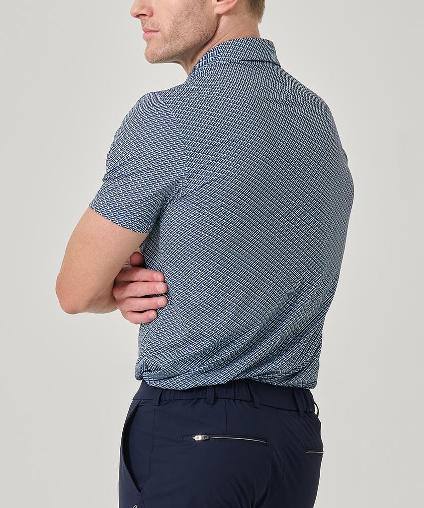 BILTMORE Men'S Plaid Print Collared T-Shirt