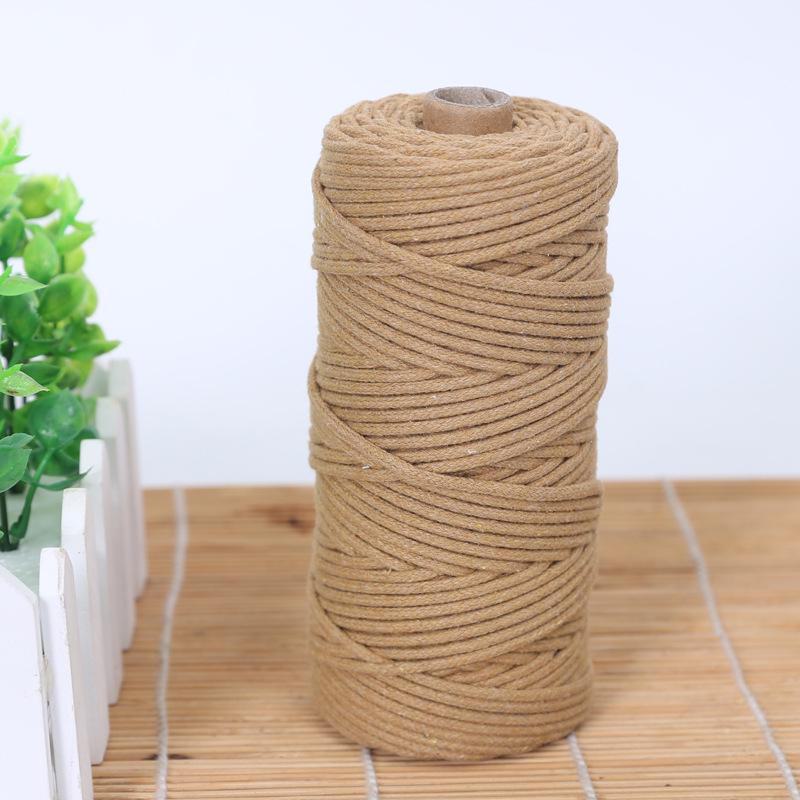 2 mm farbiges Baumwollfadenseil für selbstgemachte dekorative geflochtene Wandteppiche