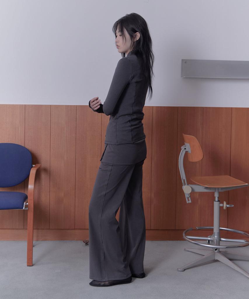 Haebeueoweil Layered Skirt Pants (Dg)