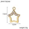 CARLIDANA DIY Baroque Zircon Heart Star Handmade Accessories Charm Stainless Steel Gold Plated Pendant Fashion Jewelry Making
