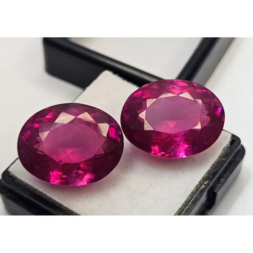Natural Pink Sapphire Earring Oval Cut 30 Ct Pair Fabulous Loose Gemstone