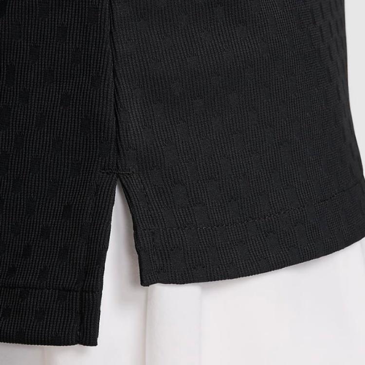 Nike Polo Shirts Women's Black Polo Collar Moderate Straight Fit FD5496-010