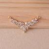Gold Diamond Winged Flower Cluster Rhinestone Necklace & Bracelet Connectors