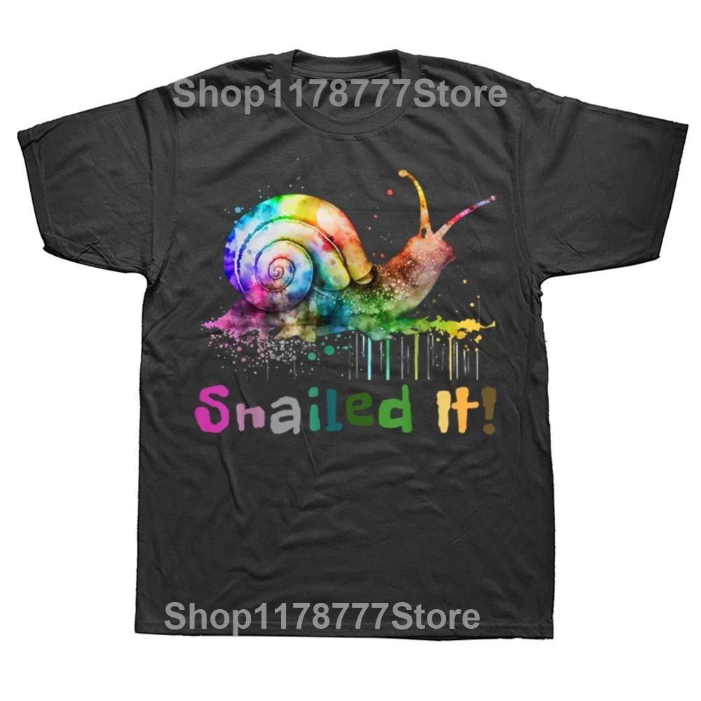 Funny Just A Girl Who Loves Snails Cute Snail Girl T Shirts Cotton Streetwear Short Sleeve Birthday Gifts Tshirt Mens Clothing