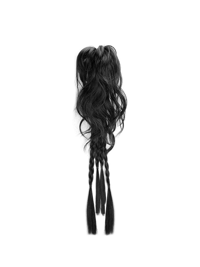 Bybrana Fountain Ponytail Drawstring Braided Synthetic Fiber Wig