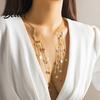 Corrosion-resistant Jewelry Long Tassel Metal Open Choker Star Imitation Pearl
