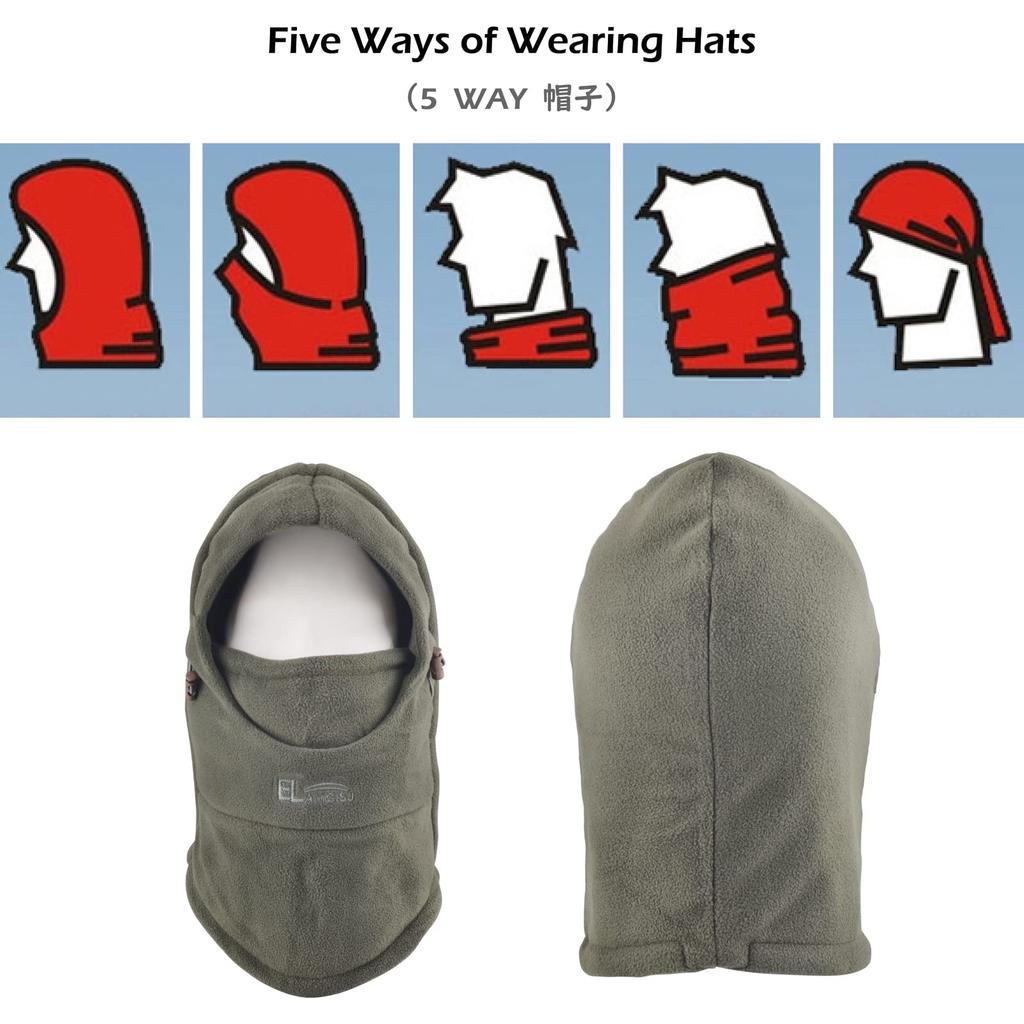 TRIWONDER Fleece Neck Warmer with Windproof Face Cover for and More Windproof Balaclava for Boys and Girls Kids' Hood, Balaclava, Helmet, Skiing,