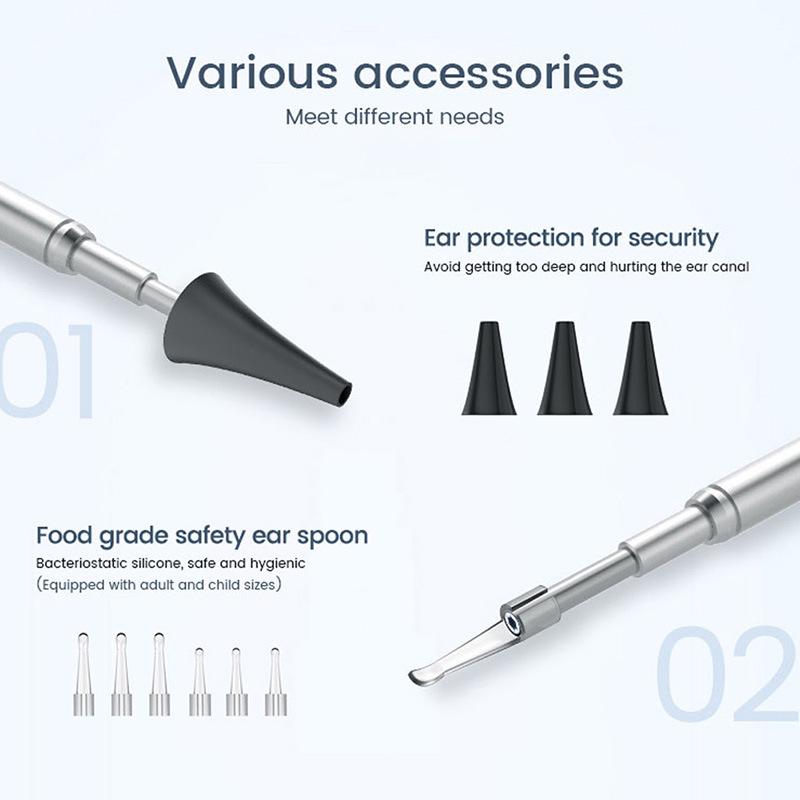 4.5-inch Ultra HD Otoscope with Screen, 3.9mm Illuminating Ear Cleaning Endoscope