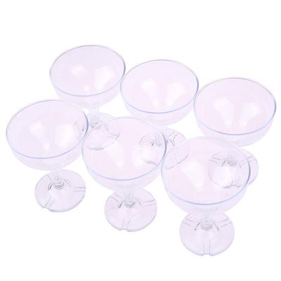 6Pcs Clear Acrylic Wine Glass Drinking Champagne Party Wedding Cups