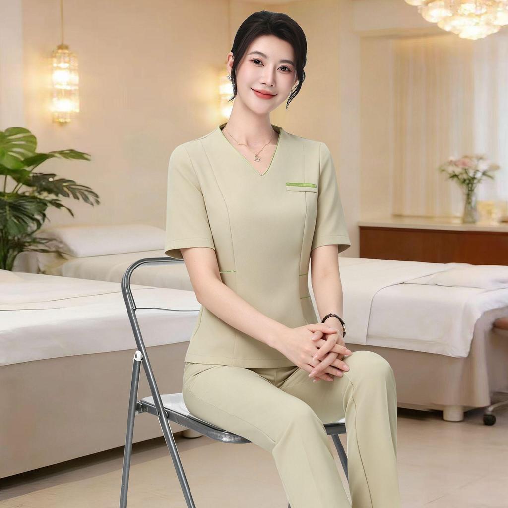 High-End Women's Beautician Work Uniform - Korean Spa & Medical Aesthetics Style