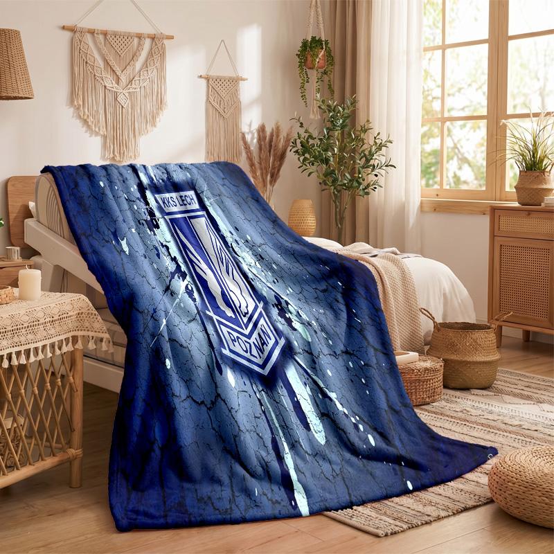 Lech Poznan Print Flannel Blanket Soft Warm Sofa Bed Throw Blanket For Home Office Bedroom