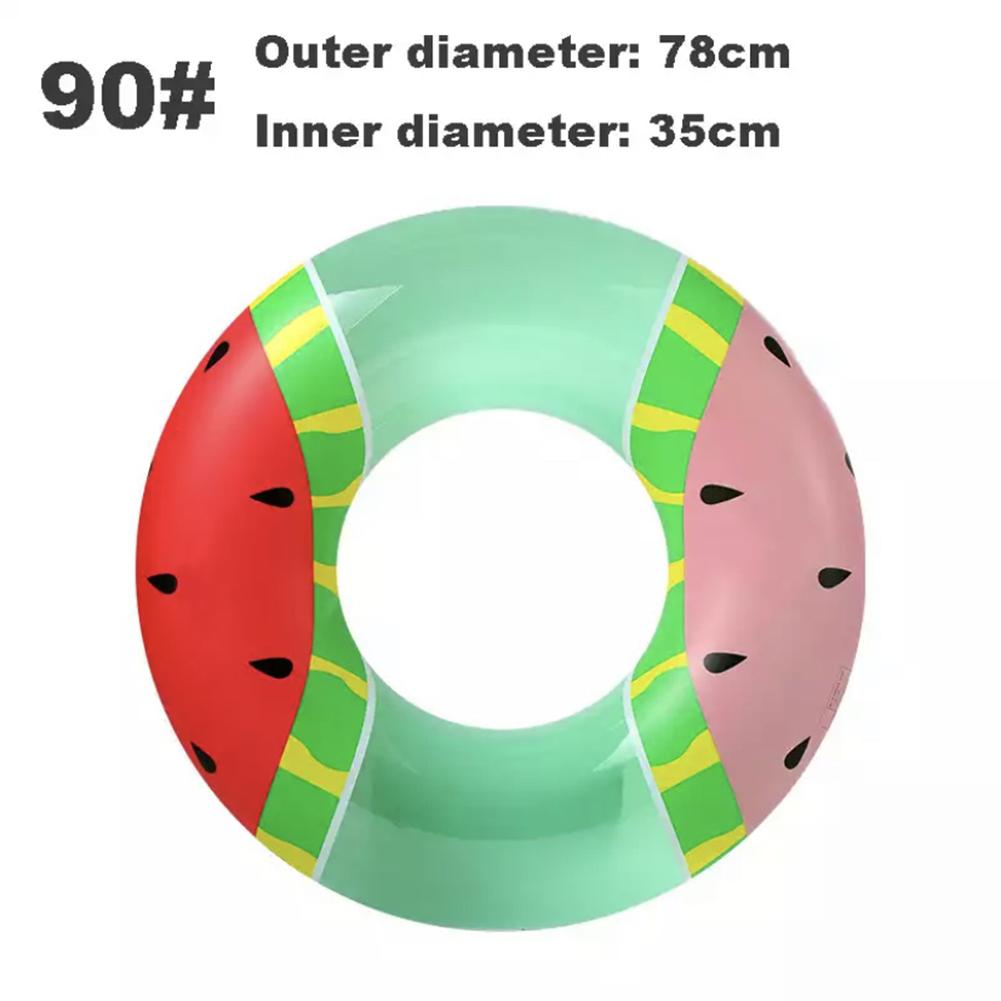 Watermelon Shaped Swimming  Ring With Handle Thickened Portable Underarm Swimmingring