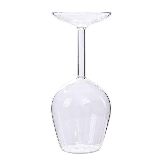 1/2Pcs Wine Glass Easy to Clean Dishwasher Safe Large Capacity Inverted Striped Design High