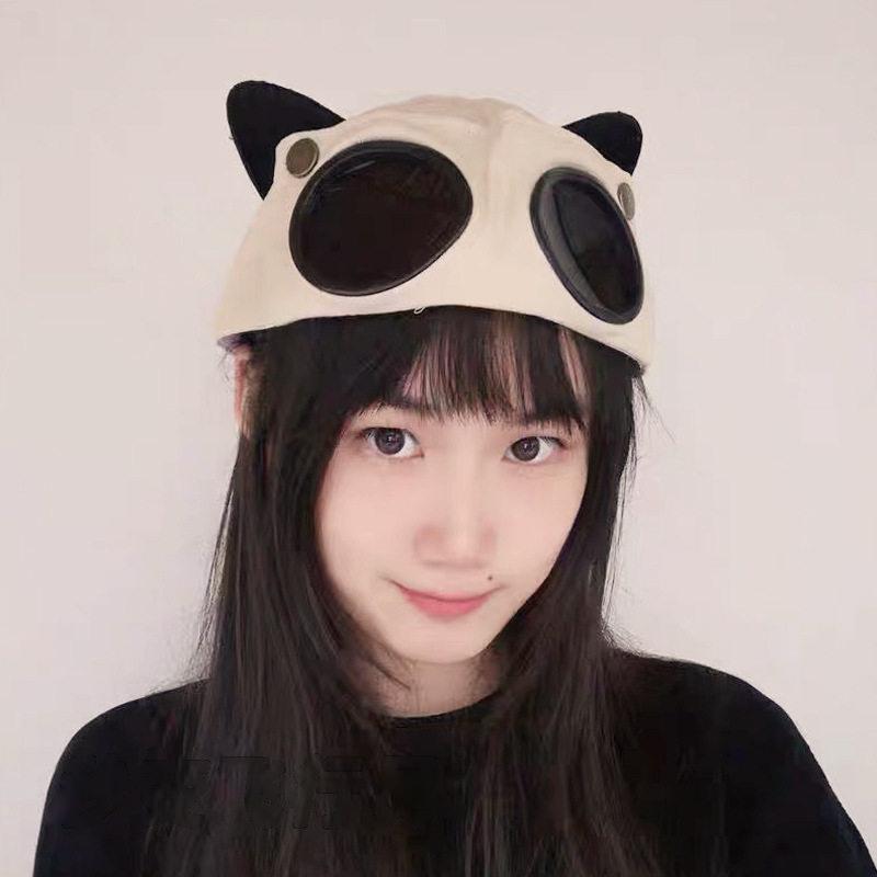 Baseball Cap Cool And Unique Sunglasses Reversible Baseball Cap Niche Cat Ear Hat