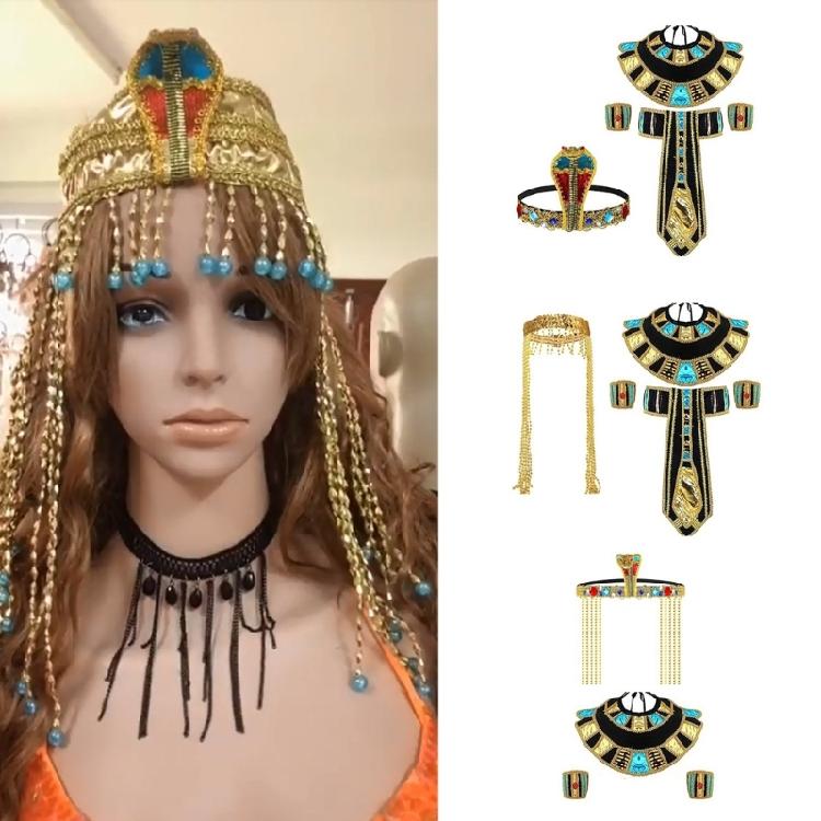 Egyptian Princess Headbands Snake Headpiece Egyptian Belt Wristbands for Women