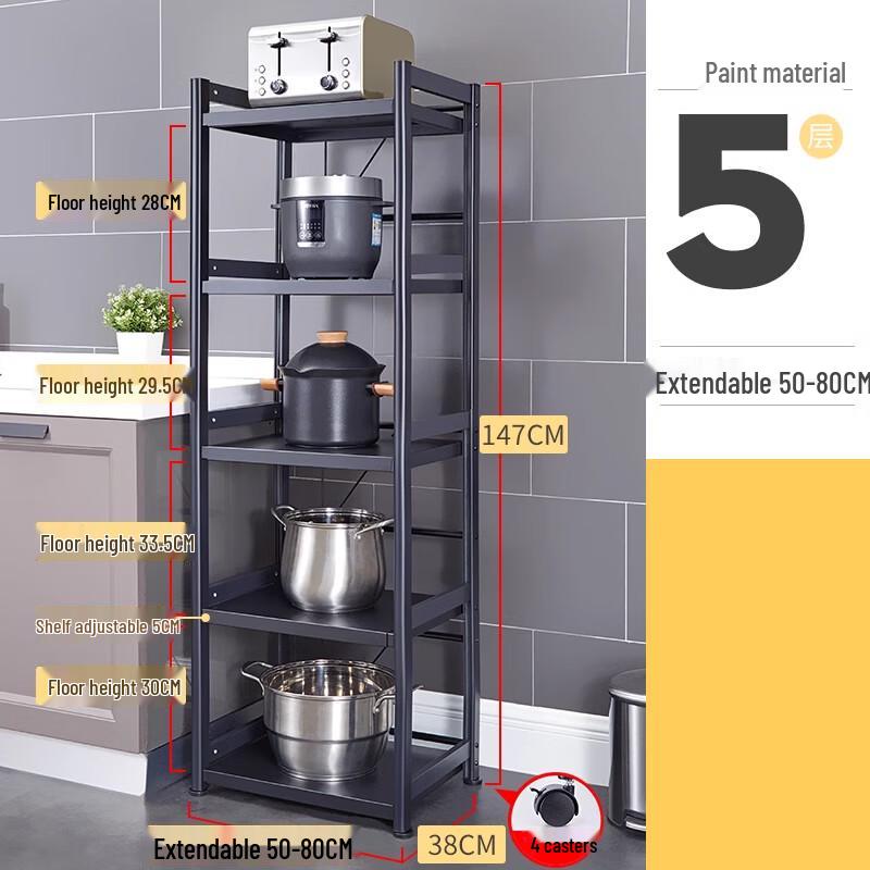 

Bieying 5-Tier Adjustable Kitchen Storage Rack for Ovens