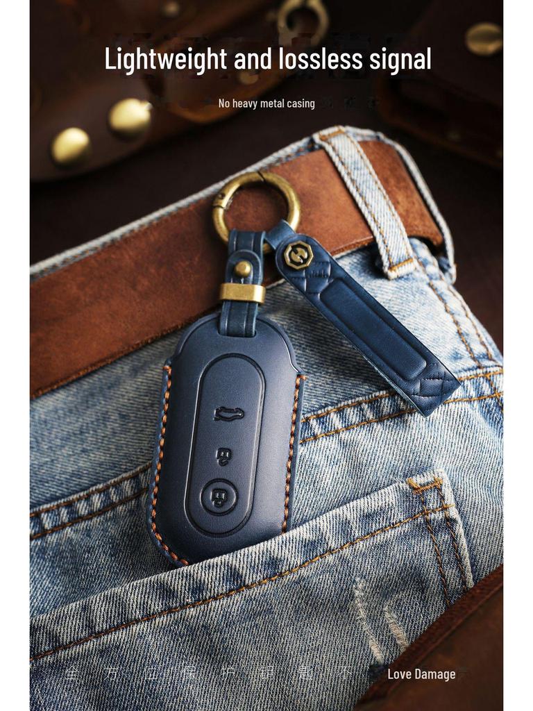 Handmade Genuine Leather Key Cover for Huawei AITO Jinkang Seres M7/M5