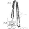 Je Scripture Star of David Hebrew Pendant Necklace for Men Stainless Steel Gold Color Israel Hexagram Amulet Punk Jewelry