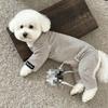 Neutraler Stil Haustier Herbst und Winter Basisbekleidung Kleiner Hund Teddybär Gestreifter Overall mit vier Beinen Warm Bequem Leichter Luxus Weich Haustierkleidung
