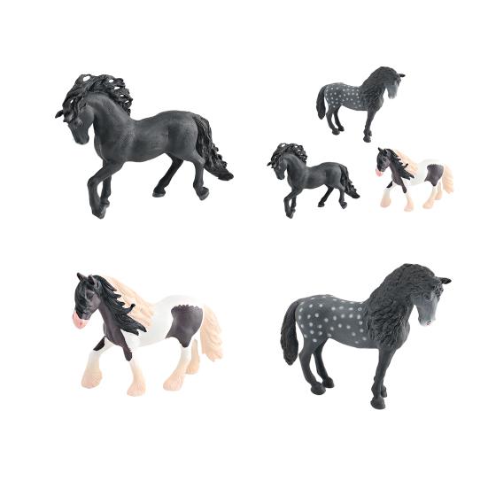 1/3Pcs Simulation Horse Figurine Stallion Mare Statue Miniature Pony Sculpture Educational Toy PVC Farm Animal Model Decoration Ornament