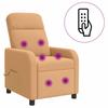 Massage Recliner Beige Boucle