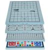 Five-in-a-Row Folding Educational Board Game for Kids: Tabletop Chess, Checkers, Flying Chess, and Go.