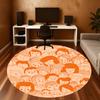 1pc Faces Pattern Round Chair Mat Area Rug - Non-Slip, Floor Mat for Office, Bedroom, and Indoor Decor C1125387