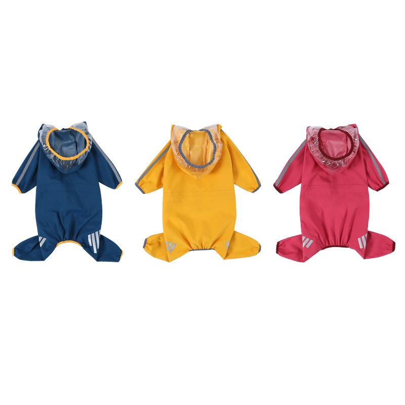 

Собачья мода Splicing Golden Retriever Big Dog Дождевик для средних и крупных собак Четырехногие все включено Водонепроницаемый Pet Poncho XXL