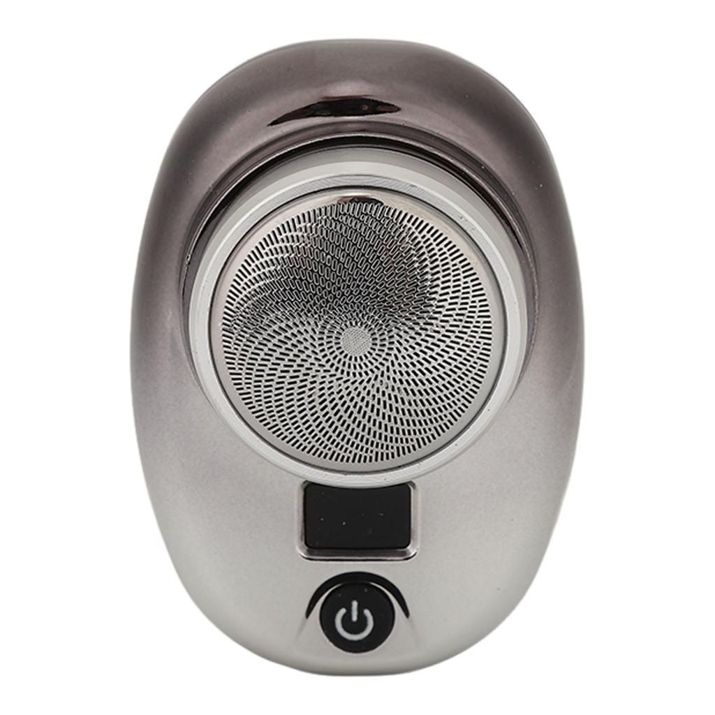 Elektrischer Bartschneider Kabellos Mini USB Wiederaufladbar LED-Anzeige Wasserdichter Bartschneider für Männer Schwarz Silber Farbverlauf