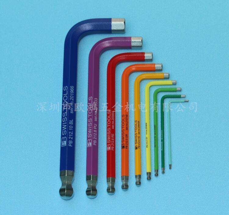 Swiss PB 212RB Metric Ball Head Hex Key Set, 1.5-4mm