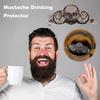 Protetor de bigode para beber com caveira de metal, protege o bigode da cerveja, café, chá, bebidas, água, copo, caneca, protetor de bigode