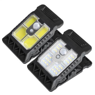 Luzes Solares com Clipe Sensor de Movimento Luzes Solares com Clipe Iluminação Impermeável LED Portátil para Cerca Portão Jardim Garagem Acampamento