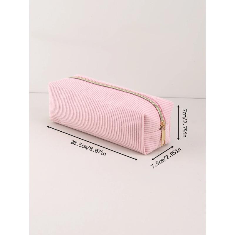 1pc Pencil Case Solid Color Pencil Case School Supplies Large Capacity Pencil Case Stationery Bag Pencil Case School Pencil Case