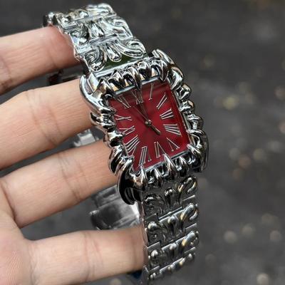 Retro Creative Quartz Watches Design Retro Unique Square Y2k Blue Demon Claw Men Alabaster Industries Devil Watch Male Clocks