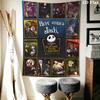 Jack Skellington'S Spooky Adventure Tapestry Background Cloth Wallmounted Wall Decoration Soft Background Wall Hanging Cloth
