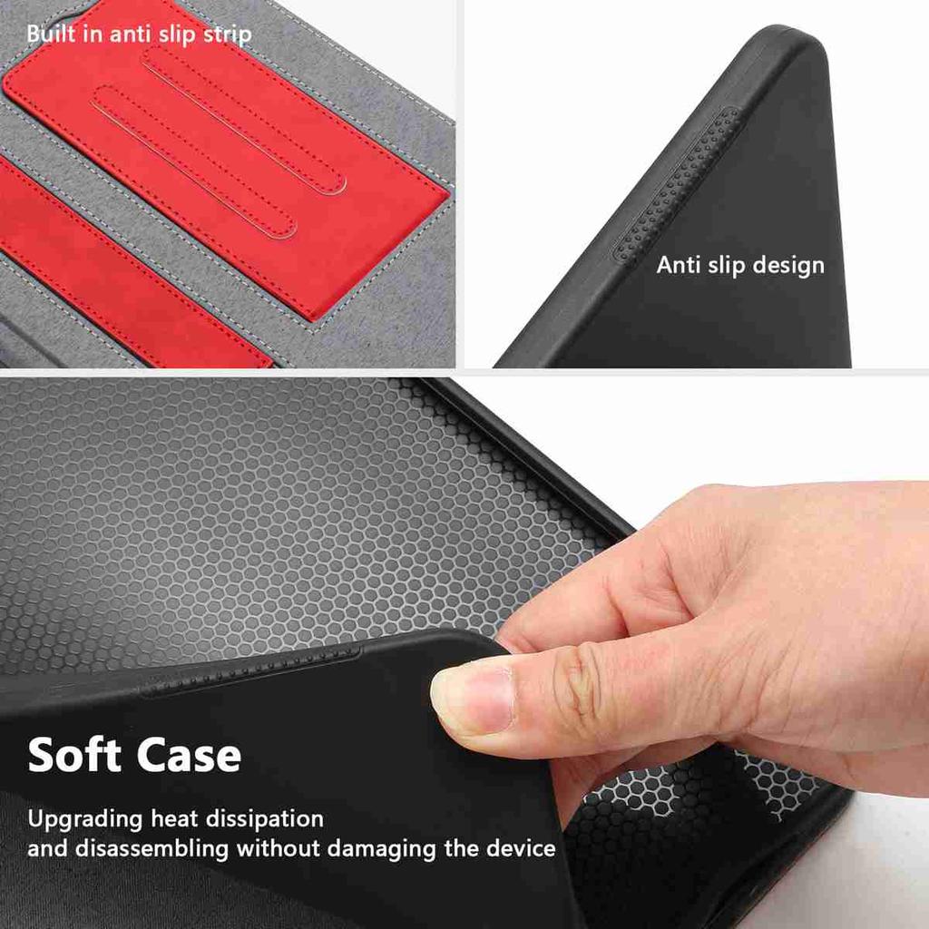 For Samsung Galaxy Tab S9 FE Case - Durable Faux Leather Cover w/Adjustable Stand & Anti-Slip Grip (5 Colors)