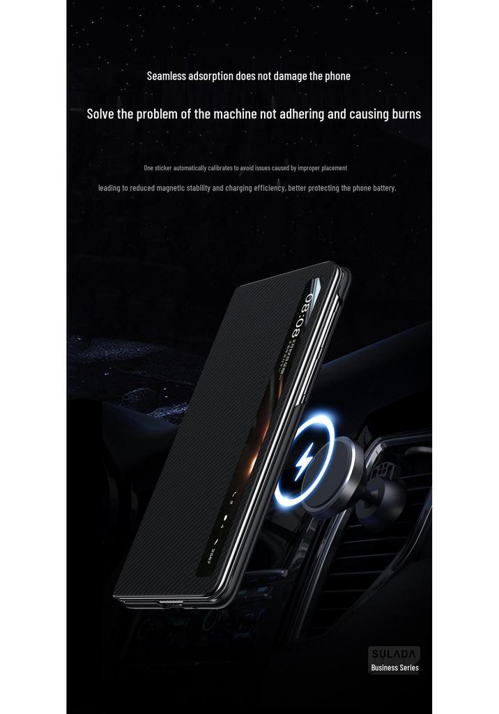 Honor MagicV6/V5 Phone Case: New Kevlar Magnetic Smart Flip Cover with Full Lens Protection.