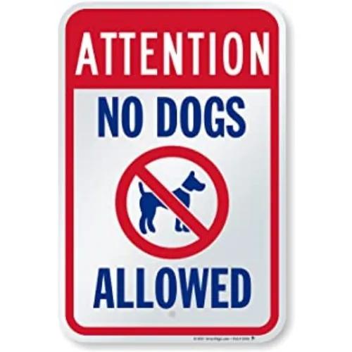 Cartello "Si prega di essere rispettosi" Cartello "Vietato sporcare o urinare per cani" per GiardinoSolo latta senza accessori