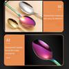 Rainbow Teaspoon Set of 6, 6 inches Mini Stainless Steel Silverware Dessert Spoons Espresso Spoons for Home, Kitchen, Restaurant, Mirror Finish and