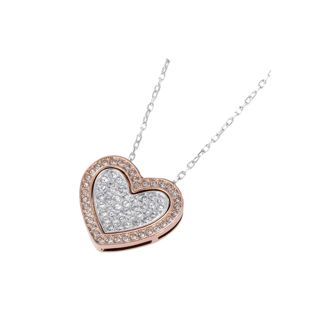 Swarovski Cupid Fashion Rose Gold Two-Tone Heart Necklace Women necklace 5113778 Rose Gold,F