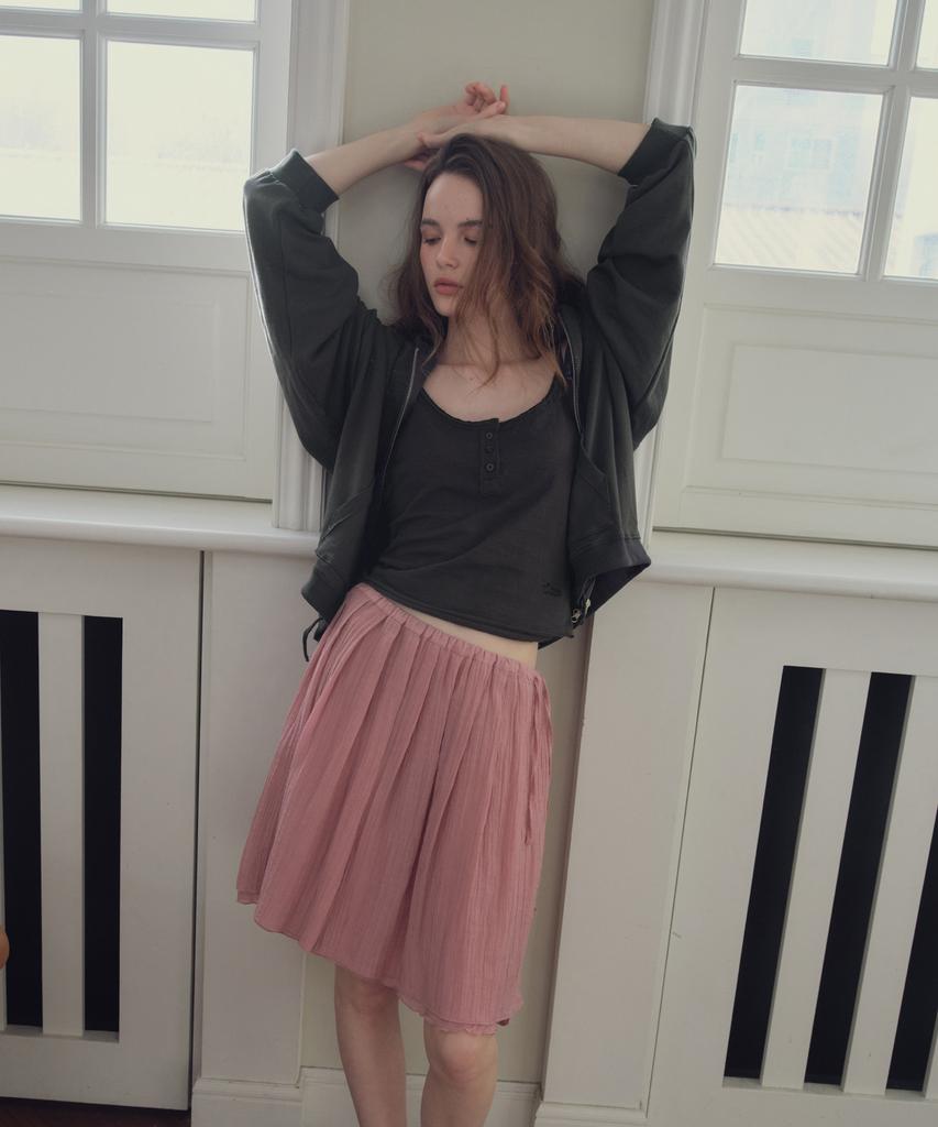 Cita Double Shirring Skirt_Cts633(Pink)