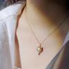 Ciondolo Gatto Oro Sabbia Vietnamita: Ciondolo Gatto Placcato Oro Rame Design di Nicchia per Donne