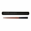 Nakano Men's Chopstick Case Set, Black, Approx. 2.7cm W X 21.7cm D X 1.5cm H, Natural Wood, 21cm Chopstick Set, Monochrome, MN-233