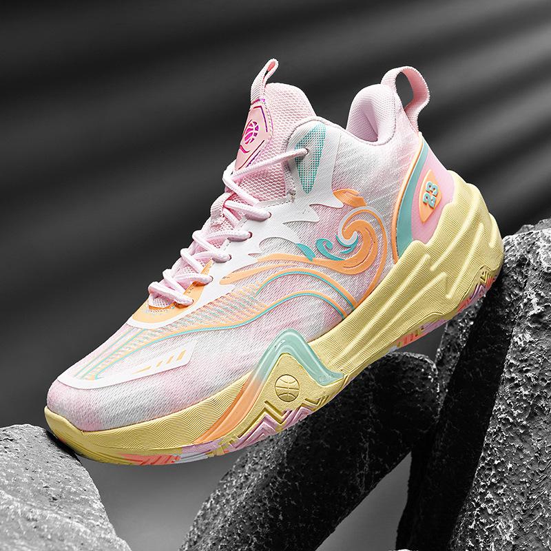 Large size 2025 new spring and autumn basketball shoes men's middle help running sports shoes students outdoor actual combat sneakers