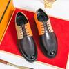 2025 Genuine Leather Mens Dress Shoes Black Formal Social Shoe Male Business Wedding Derby for Man Luxury Italian Oxford Loafers