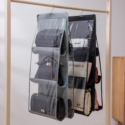 6 Pocket Artifact Bag Dust-proof Cover Handbag Storage with Hanger Pouch Storage Bag
