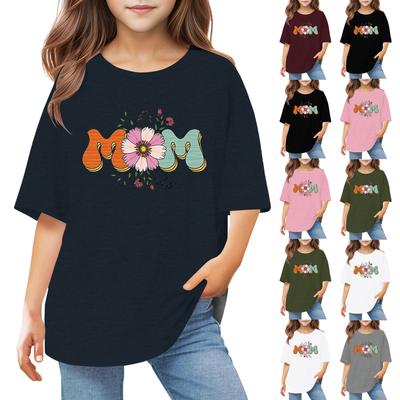 Toddler Girl Boy T-Shirts Kids Top Boys And Girls Printed Short Sleeved T-shirt 1-12Y
