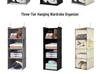 Multi-layer Foldable Non-woven Hanging Storage Bag for Wardrobe