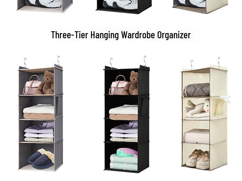 Multi-layer Foldable Non-woven Hanging Storage Bag for Wardrobe